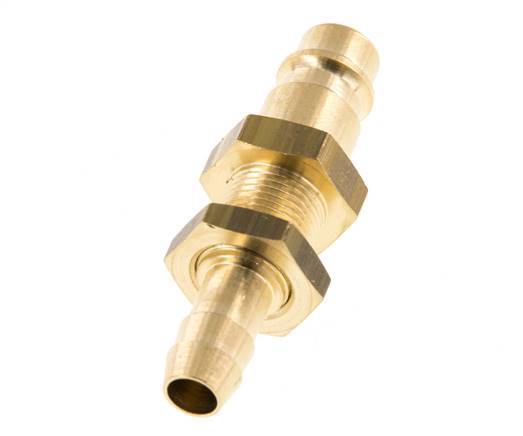 Messing DN 7.2 (Euro) Luchtkoppeling Insteeknippel 8 mm Slangpilaar Schotkoppeling