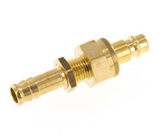 Messing DN 7.2 (Euro) Luchtkoppeling Insteeknippel 10 mm Slangpilaar Schotkoppeling Double Shut-Off