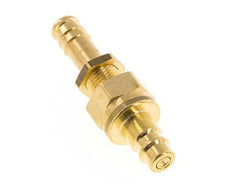 Messing DN 7.2 (Euro) Luchtkoppeling Insteeknippel 10 mm Slangpilaar Schotkoppeling Double Shut-Off