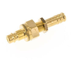 Messing DN 7.2 (Euro) Luchtkoppeling Insteeknippel 10 mm Slangpilaar Schotkoppeling Double Shut-Off