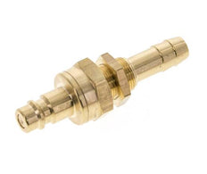 Messing DN 7.2 (Euro) Luchtkoppeling Insteeknippel 10 mm Slangpilaar Schotkoppeling Double Shut-Off