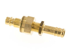 Messing DN 7.2 (Euro) Luchtkoppeling Insteeknippel 10 mm Slangpilaar Schotkoppeling Double Shut-Off