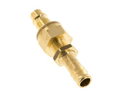 Messing DN 7.2 (Euro) Luchtkoppeling Insteeknippel 10 mm Slangpilaar Schotkoppeling Double Shut-Off