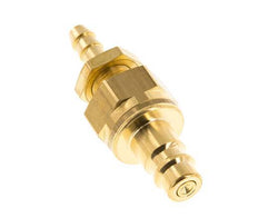 Messing DN 7.2 (Euro) Luchtkoppeling Insteeknippel 6 mm Slangpilaar Schotkoppeling Double Shut-Off