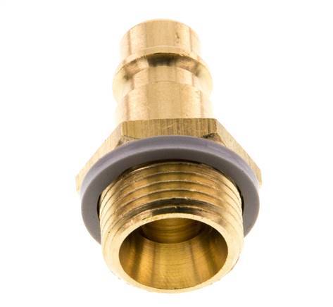 Brass DN 7.2 (Euro) Air Coupling Plug G 3/8 inch Male [5 Pieces]