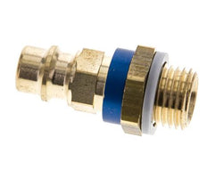 Messing DN 7.2 (Euro) Blauw-Coded Luchtkoppeling Insteeknippel G 1/4 inch Buitendraad