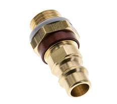 Messing DN 7.2 (Euro) Bruin-Coded Luchtkoppeling Insteeknippel G 1/4 inch Buitendraad