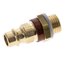 Messing DN 7.2 (Euro) Bruin-Coded Luchtkoppeling Insteeknippel G 1/4 inch Buitendraad