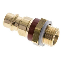 Messing DN 7.2 (Euro) Bruin-Coded Luchtkoppeling Insteeknippel G 1/4 inch Buitendraad