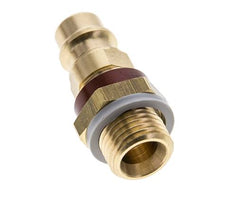 Messing DN 7.2 (Euro) Bruin-Coded Luchtkoppeling Insteeknippel G 1/4 inch Buitendraad