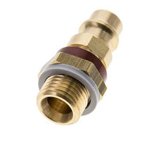 Messing DN 7.2 (Euro) Bruin-Coded Luchtkoppeling Insteeknippel G 1/4 inch Buitendraad