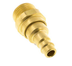 Messing DN 7.2 (Euro) Luchtkoppeling Insteeknippel G 1/2 inch Buitendraad met Terugslagklep