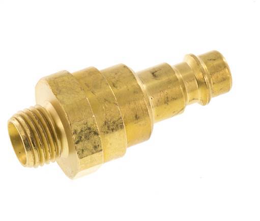 Messing DN 7.2 (Euro) Luchtkoppeling Insteeknippel G 1/4 inch Buitendraad met Terugslagklep