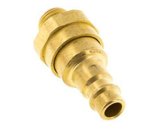 Messing DN 7.2 (Euro) Luchtkoppeling Insteeknippel G 1/4 inch Buitendraad met Terugslagklep