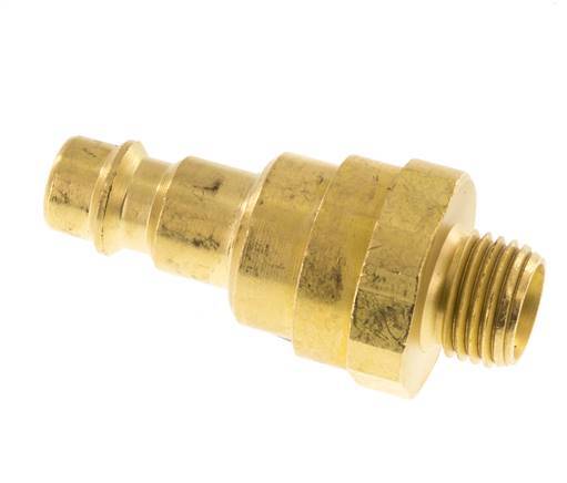 Messing DN 7.2 (Euro) Luchtkoppeling Insteeknippel G 1/4 inch Buitendraad met Terugslagklep
