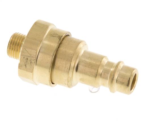 Messing DN 7.2 (Euro) Luchtkoppeling Insteeknippel G 1/8 inch Buitendraad met Terugslagklep