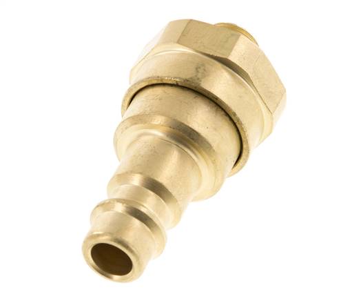 Messing DN 7.2 (Euro) Luchtkoppeling Insteeknippel G 1/8 inch Buitendraad met Terugslagklep