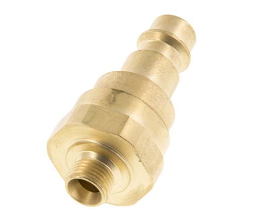 Messing DN 7.2 (Euro) Luchtkoppeling Insteeknippel G 1/8 inch Buitendraad met Terugslagklep