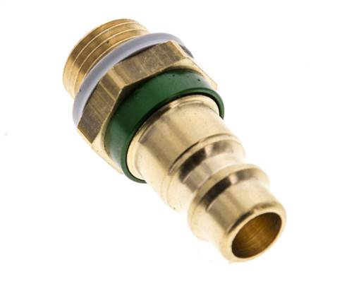 Messing DN 7.2 (Euro) Groen-Coded Luchtkoppeling Insteeknippel G 1/4 inch Buitendraad