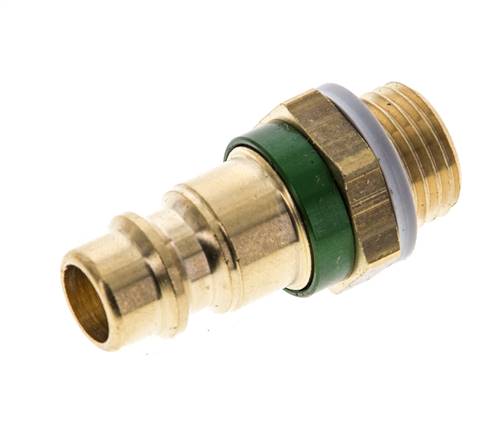 Messing DN 7.2 (Euro) Groen-Coded Luchtkoppeling Insteeknippel G 1/4 inch Buitendraad