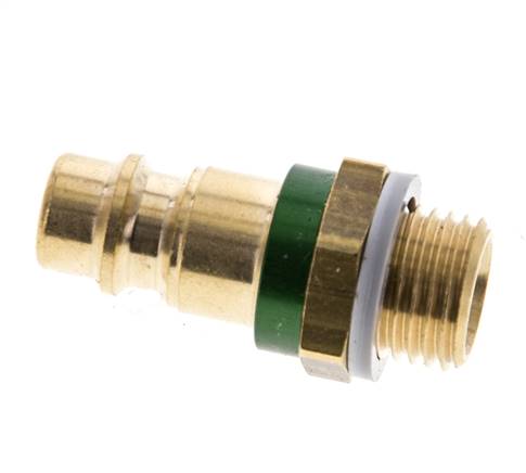 Messing DN 7.2 (Euro) Groen-Coded Luchtkoppeling Insteeknippel G 1/4 inch Buitendraad
