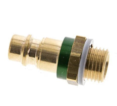 Messing DN 7.2 (Euro) Groen-Coded Luchtkoppeling Insteeknippel G 1/4 inch Buitendraad