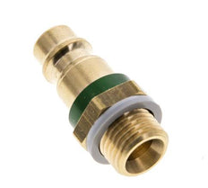 Messing DN 7.2 (Euro) Groen-Coded Luchtkoppeling Insteeknippel G 1/4 inch Buitendraad