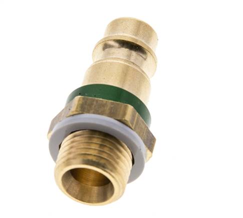 Messing DN 7.2 (Euro) Groen-Coded Luchtkoppeling Insteeknippel G 1/4 inch Buitendraad