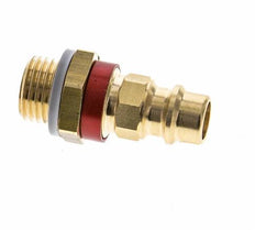 Messing DN 7.2 (Euro) Rood-Coded Luchtkoppeling Insteeknippel G 1/4 inch Buitendraad