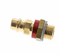 Messing DN 7.2 (Euro) Rood-Coded Luchtkoppeling Insteeknippel G 1/4 inch Buitendraad