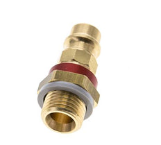 Messing DN 7.2 (Euro) Rood-Coded Luchtkoppeling Insteeknippel G 1/4 inch Buitendraad