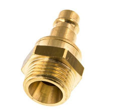 Messing DN 7.2 (Euro) Luchtkoppeling Insteeknippel G 1/2 inch Buitendraad Double Shut-Off