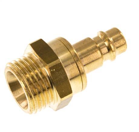 Messing DN 7.2 (Euro) Luchtkoppeling Insteeknippel G 1/2 inch Buitendraad Double Shut-Off