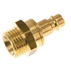 Messing DN 7.2 (Euro) Luchtkoppeling Insteeknippel G 1/2 inch Buitendraad Double Shut-Off