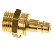 Messing DN 7.2 (Euro) Luchtkoppeling Insteeknippel G 1/2 inch Buitendraad Double Shut-Off