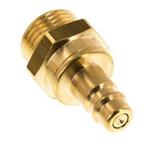 Messing DN 7.2 (Euro) Luchtkoppeling Insteeknippel G 1/2 inch Buitendraad Double Shut-Off
