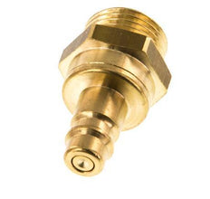 Messing DN 7.2 (Euro) Luchtkoppeling Insteeknippel G 1/2 inch Buitendraad Double Shut-Off