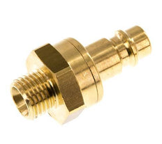 Messing DN 7.2 (Euro) Luchtkoppeling Insteeknippel G 1/4 inch Buitendraad Double Shut-Off