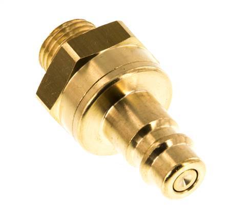 Messing DN 7.2 (Euro) Luchtkoppeling Insteeknippel G 1/4 inch Buitendraad Double Shut-Off