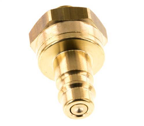 Messing DN 7.2 (Euro) Luchtkoppeling Insteeknippel G 1/8 inch Buitendraad Double Shut-Off