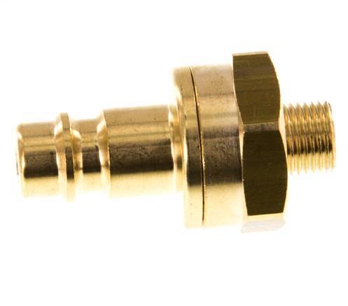 Messing DN 7.2 (Euro) Luchtkoppeling Insteeknippel G 1/8 inch Buitendraad Double Shut-Off