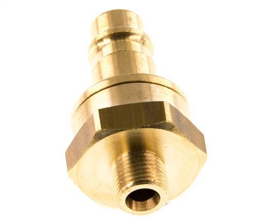 Messing DN 7.2 (Euro) Luchtkoppeling Insteeknippel G 1/8 inch Buitendraad Double Shut-Off