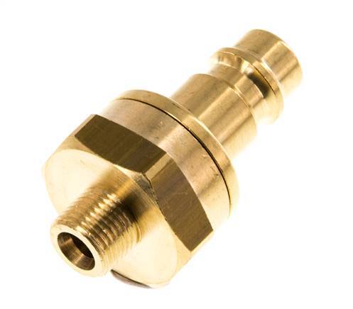 Messing DN 7.2 (Euro) Luchtkoppeling Insteeknippel G 1/8 inch Buitendraad Double Shut-Off