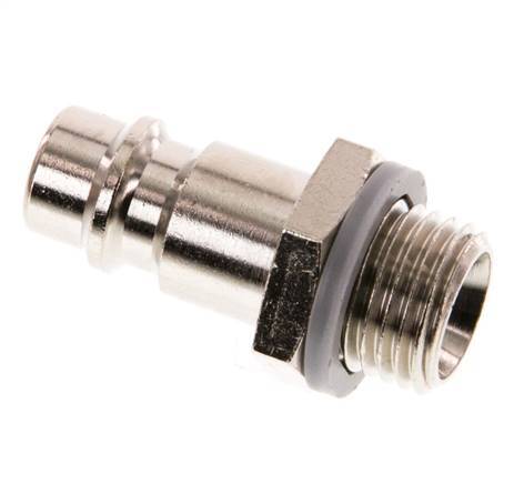 Nickel-plated Brass DN 7.2 (Euro) Air Coupling Plug G 1/4 inch Male [2 Pieces]