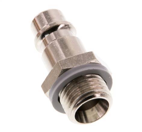 Nickel-plated Brass DN 7.2 (Euro) Air Coupling Plug G 1/4 inch Male [2 Pieces]