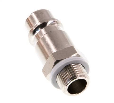 Nickel-plated Brass DN 7.2 (Euro) Air Coupling Plug G 1/8 inch Male [2 Pieces]