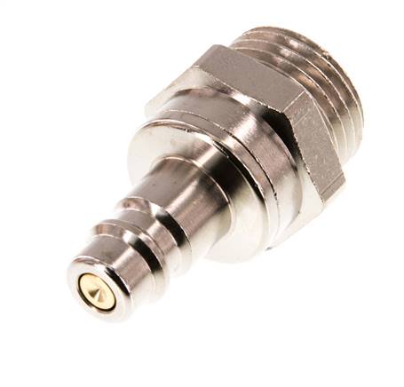 Vernikkeld Messing DN 7.2 (Euro) Luchtkoppeling Insteeknippel G 1/2 inch Buitendraad Double Shut-Off