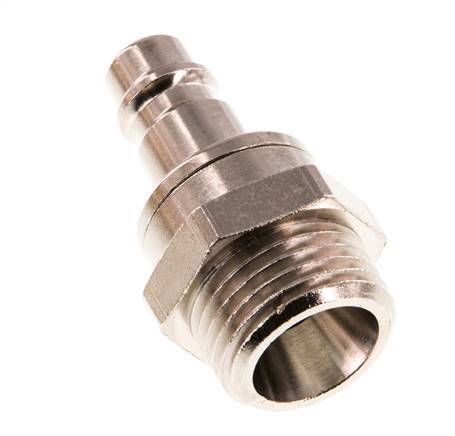 Vernikkeld Messing DN 7.2 (Euro) Luchtkoppeling Insteeknippel G 1/2 inch Buitendraad Double Shut-Off