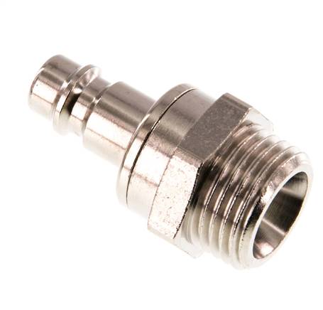 Vernikkeld Messing DN 7.2 (Euro) Luchtkoppeling Insteeknippel G 1/2 inch Buitendraad Double Shut-Off