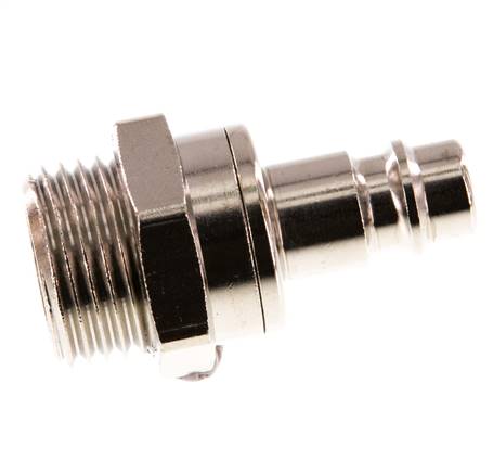 Vernikkeld Messing DN 7.2 (Euro) Luchtkoppeling Insteeknippel G 1/2 inch Buitendraad Double Shut-Off